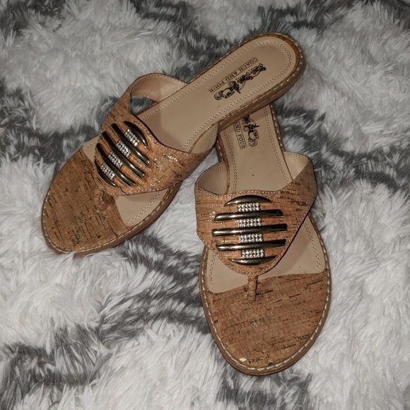 coach and four sandals